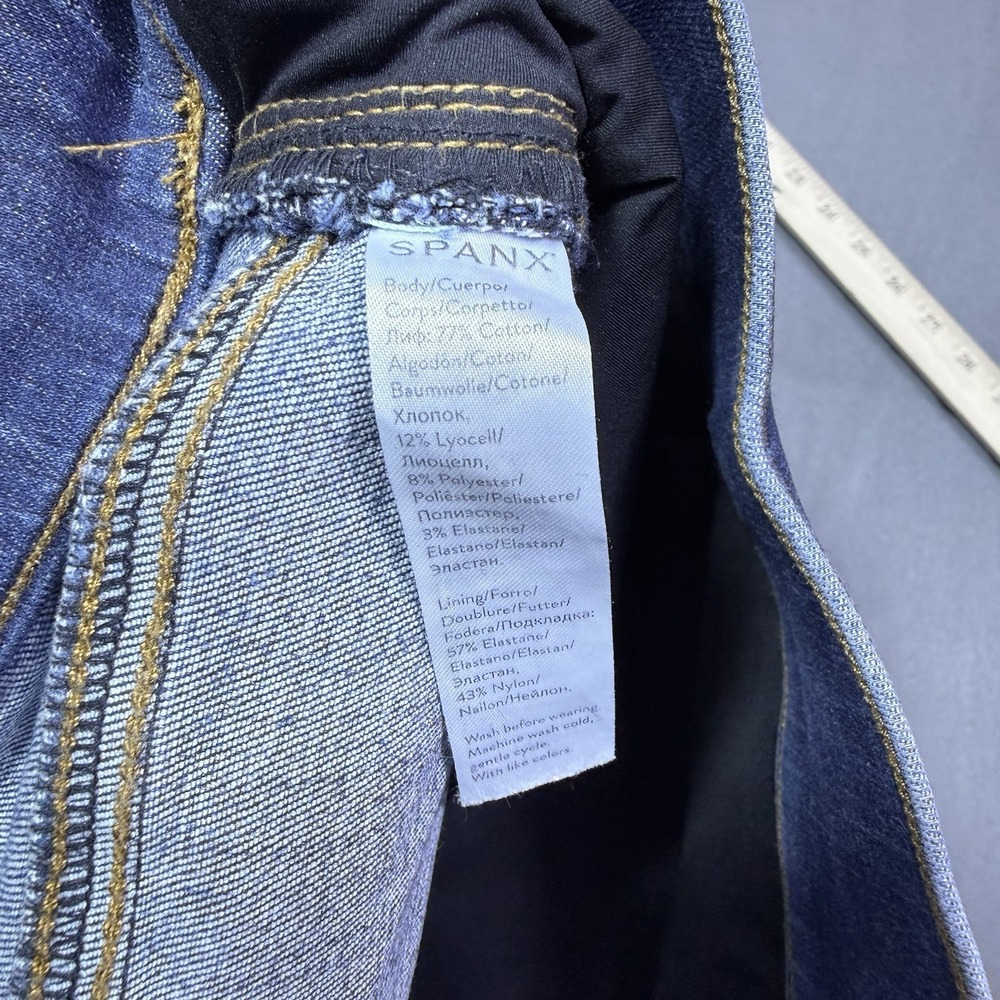 SPANX Blue High-Waist Ankle Flare Jeans - Picture 3 of 9